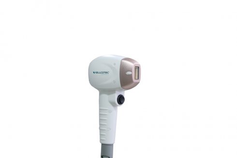 SHR Diodenlaser Easy-Weight-Handstück von WELLCOTEC Germany zur dauerhaften Haarentfernung mit SHR Glide Technik - Seitenansicht